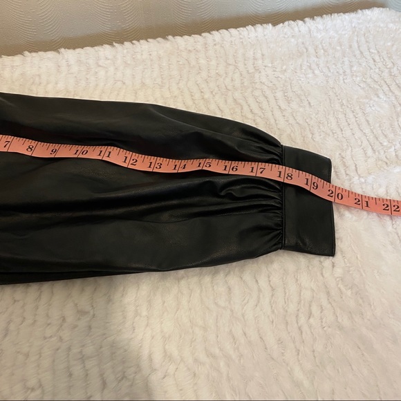 What Not To Wear Jet Black Faux Leather Jacket - Picture 7 of 8